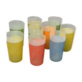 Coloured granite glass orangeade glasses