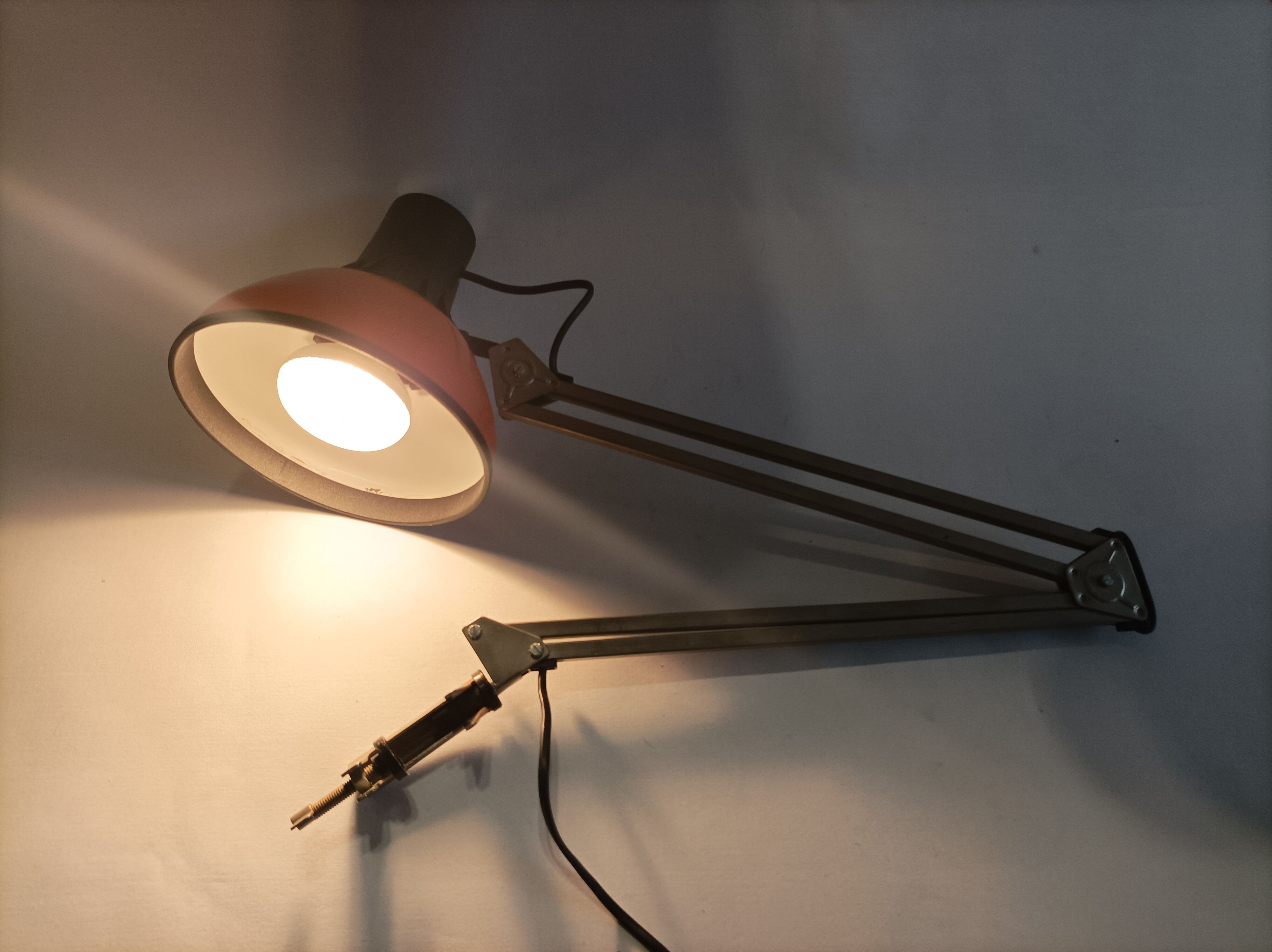 LIVAL architect lamp orange model P12 Finland vintage 1970