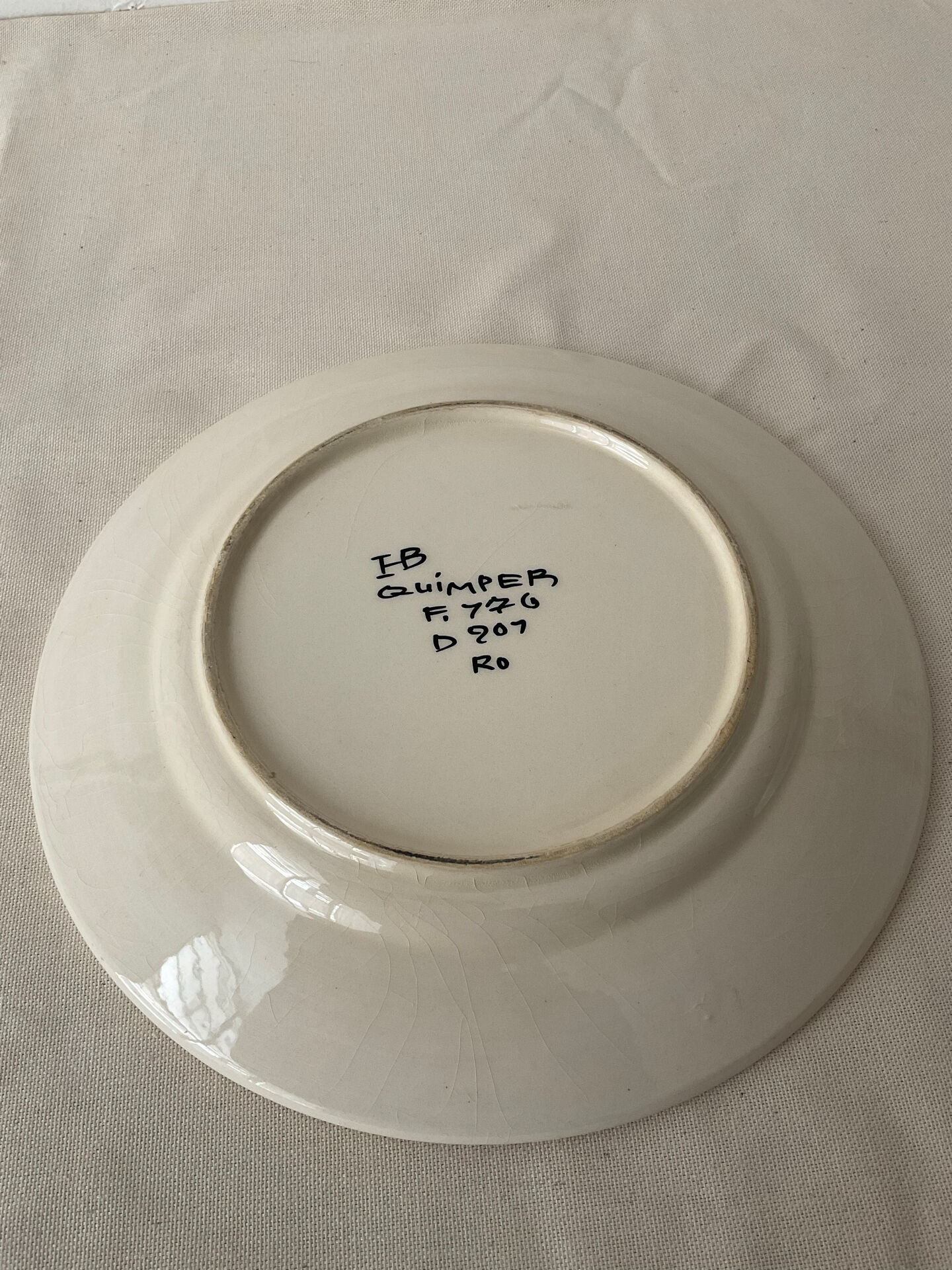 Henriot Quimper plate hand-painted