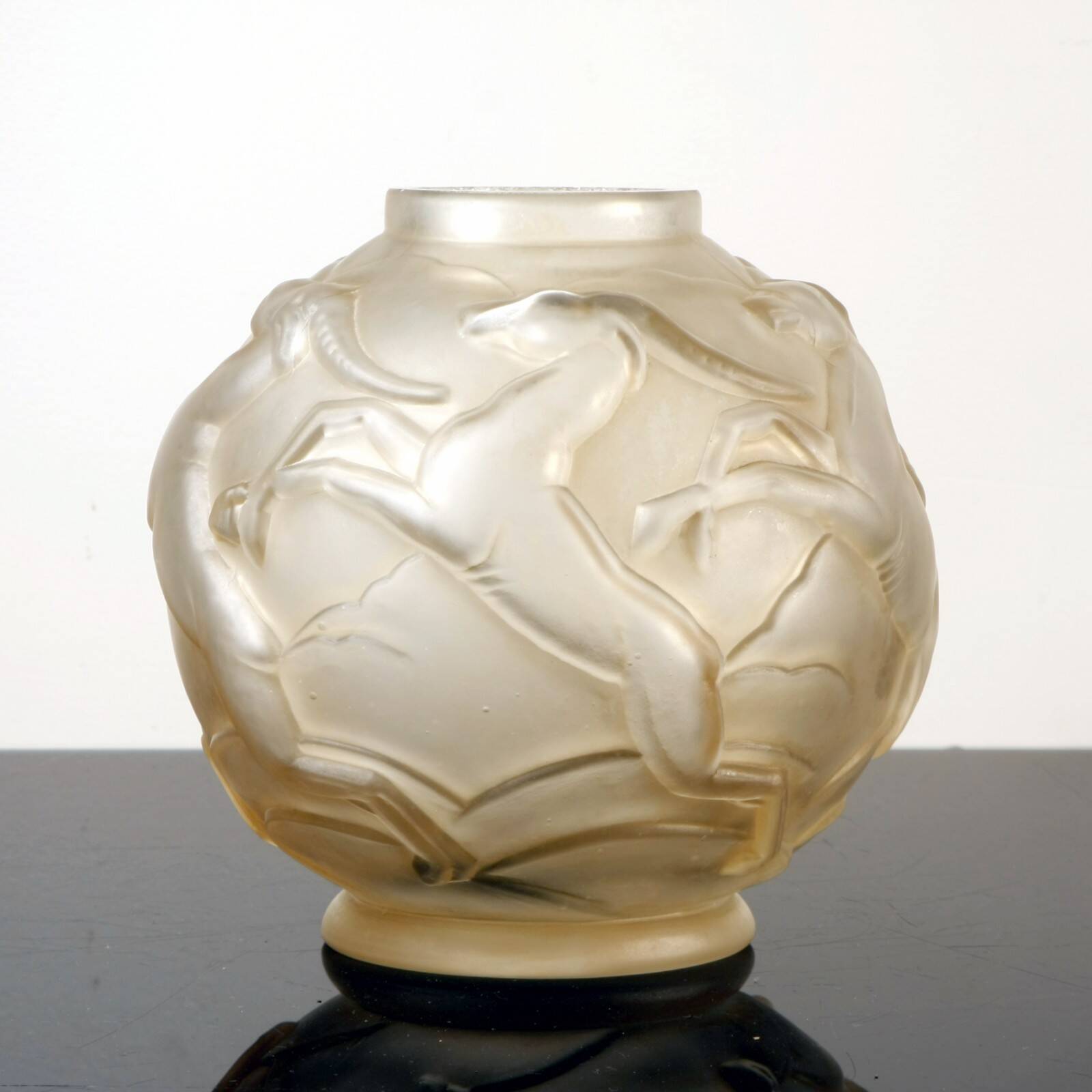 Art Deco pressed glass vase