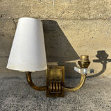 Antique Art Deco wall sconces attributed to Jacques Adnet.