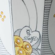 Lampe de table Art Déco vintage par Royal Delft, céramique peinte à la main