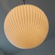 Large globe opaline suspension pleated circa 1950