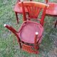 Lot de 6 chaises bistrot vintage en bois courbé
