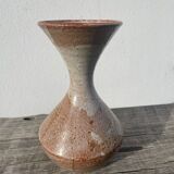 Beige stoneware ceramic vase