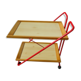Trolley bar rolling table vintage design 80s