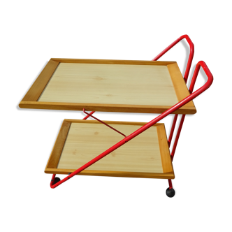 Trolley bar rolling table vintage design 80s