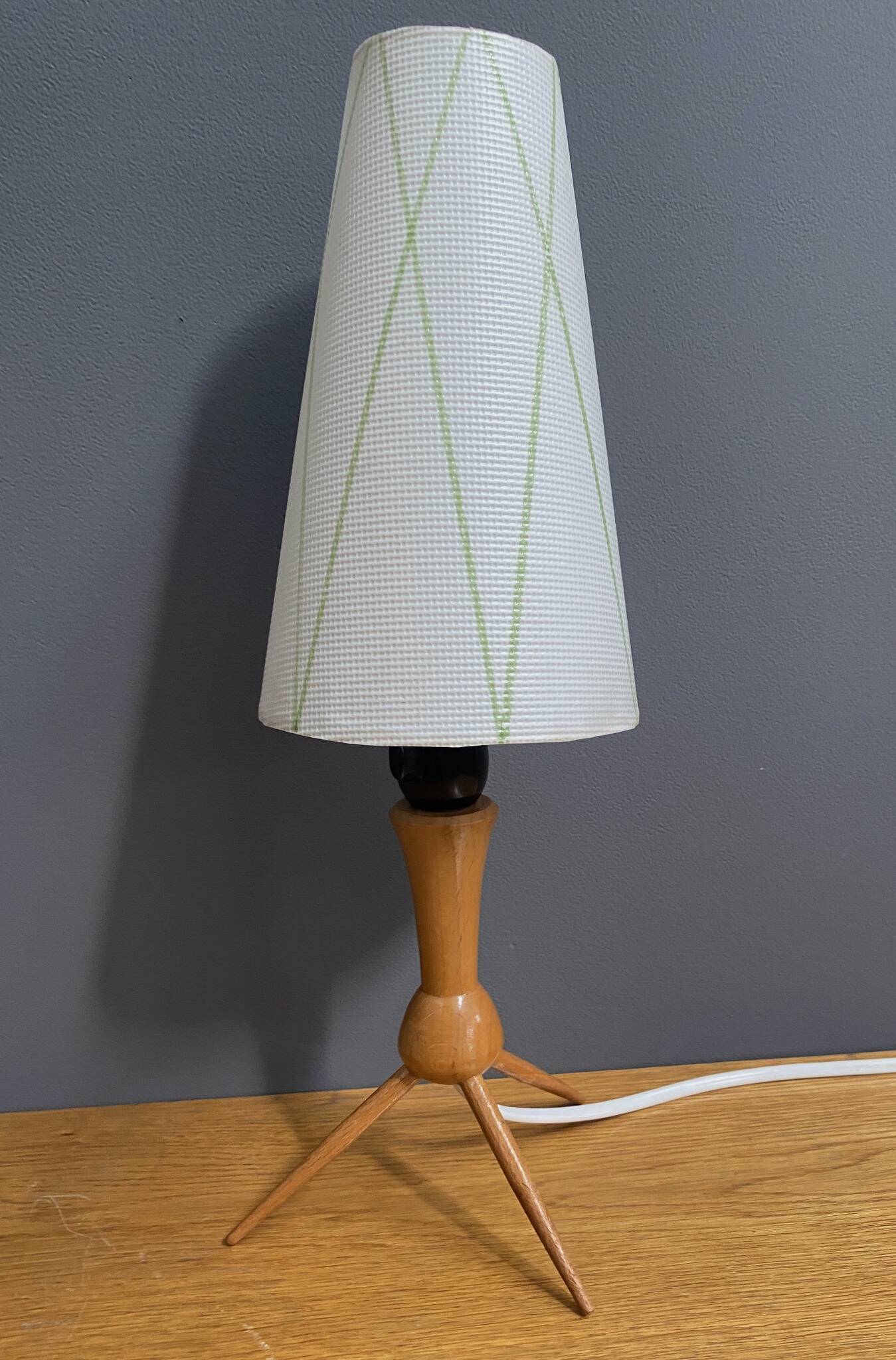 wood smalll table lamp 1960s