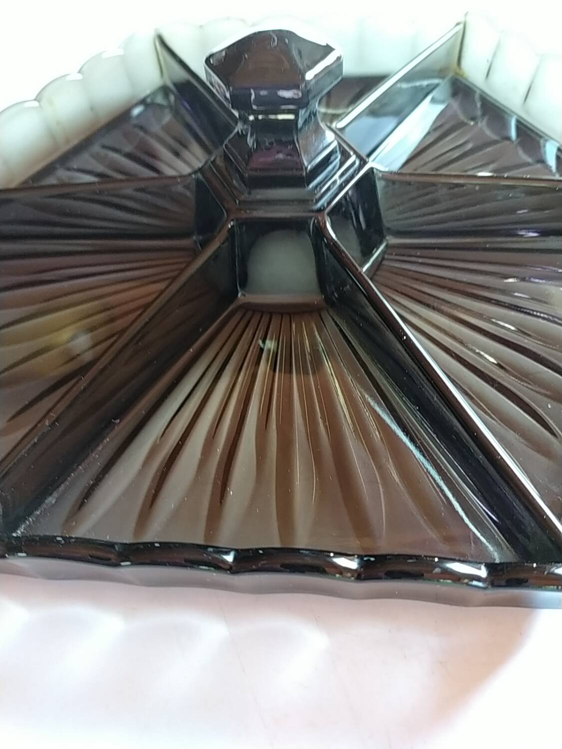 Val Saint Lambert serving dish. Art Deco.