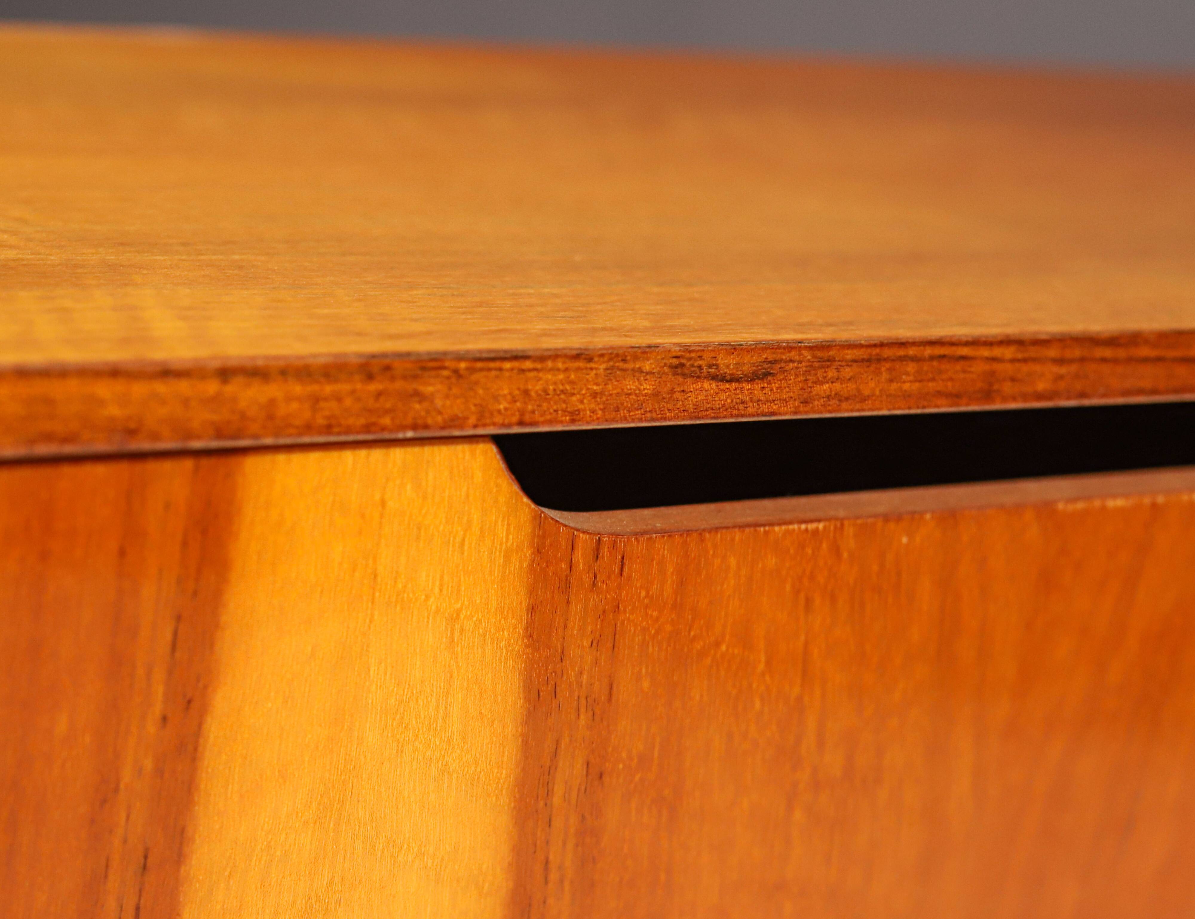 Vintage walnut sideboard, chest of drawers by František Jirák, 1970s, Czechoslovakia