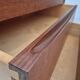 1960s, Danish chest of drawers, original condition, foldable mirror, solid teak wood.