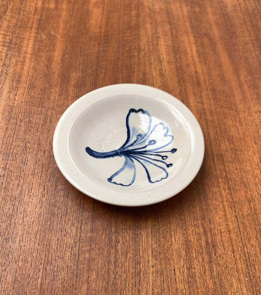 Mid-Century Studio Pottery Plate Bowl from Wallakra, Sweden, 1960s