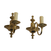 Paire appliques murale bronze