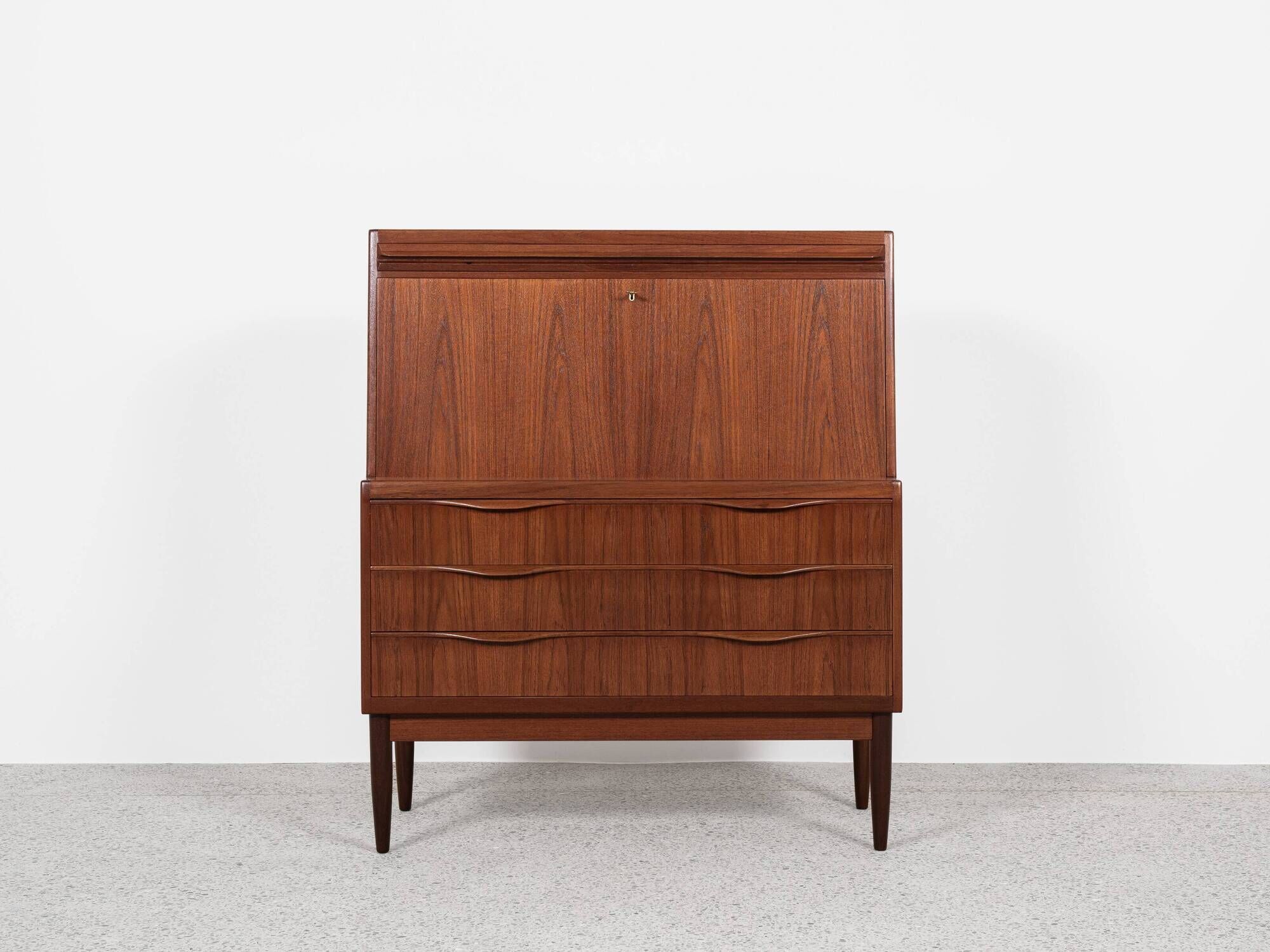 Danish Midcentury secretaire in teak by Erling Torvits for Klim Møbelfabrik