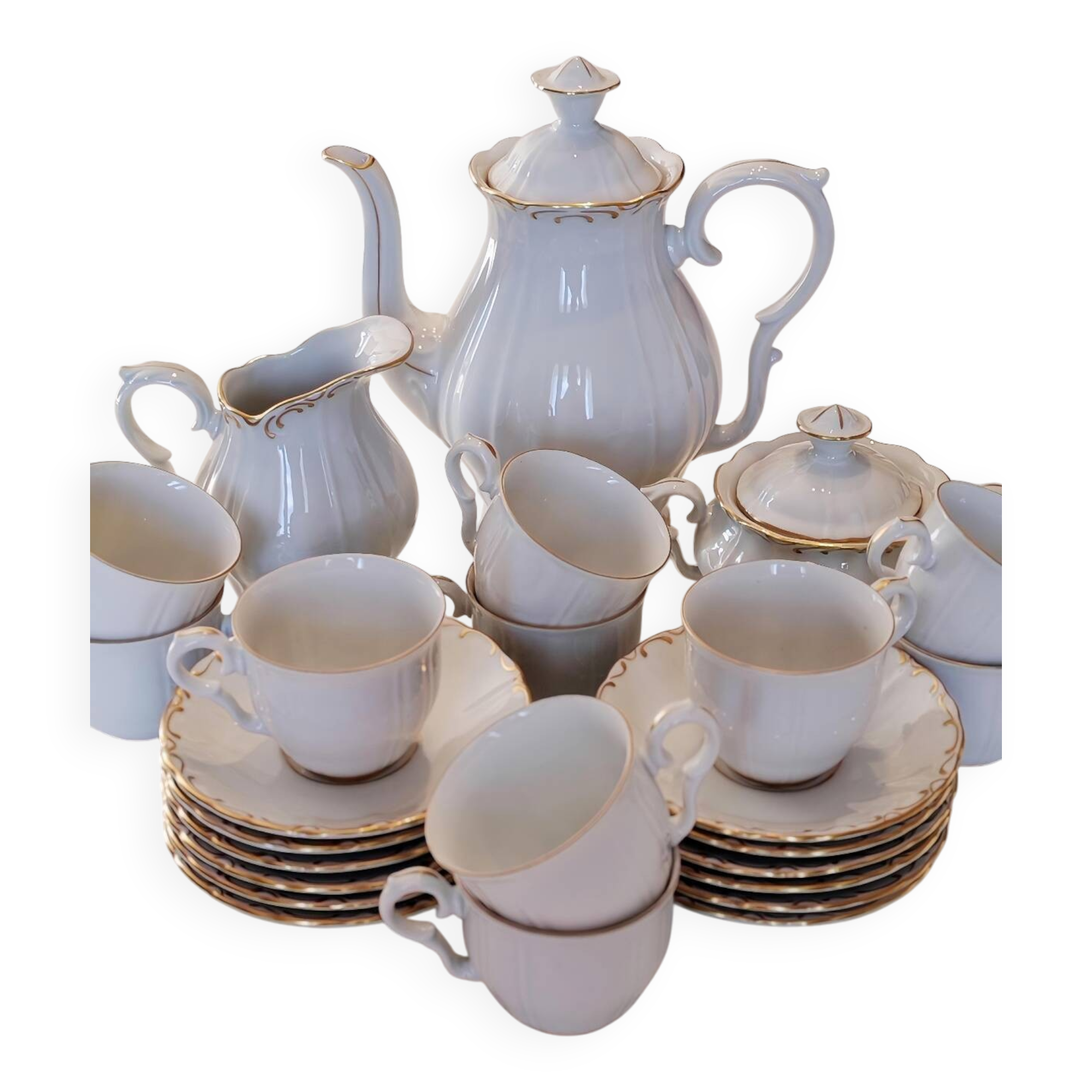 Service à café en porcelaine de Bohème
