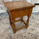 Vintage Solid Oak Nightstand with Storage #E105