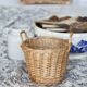 Petit panier mini en osier vintage