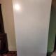Yellow and beige metal cabinet