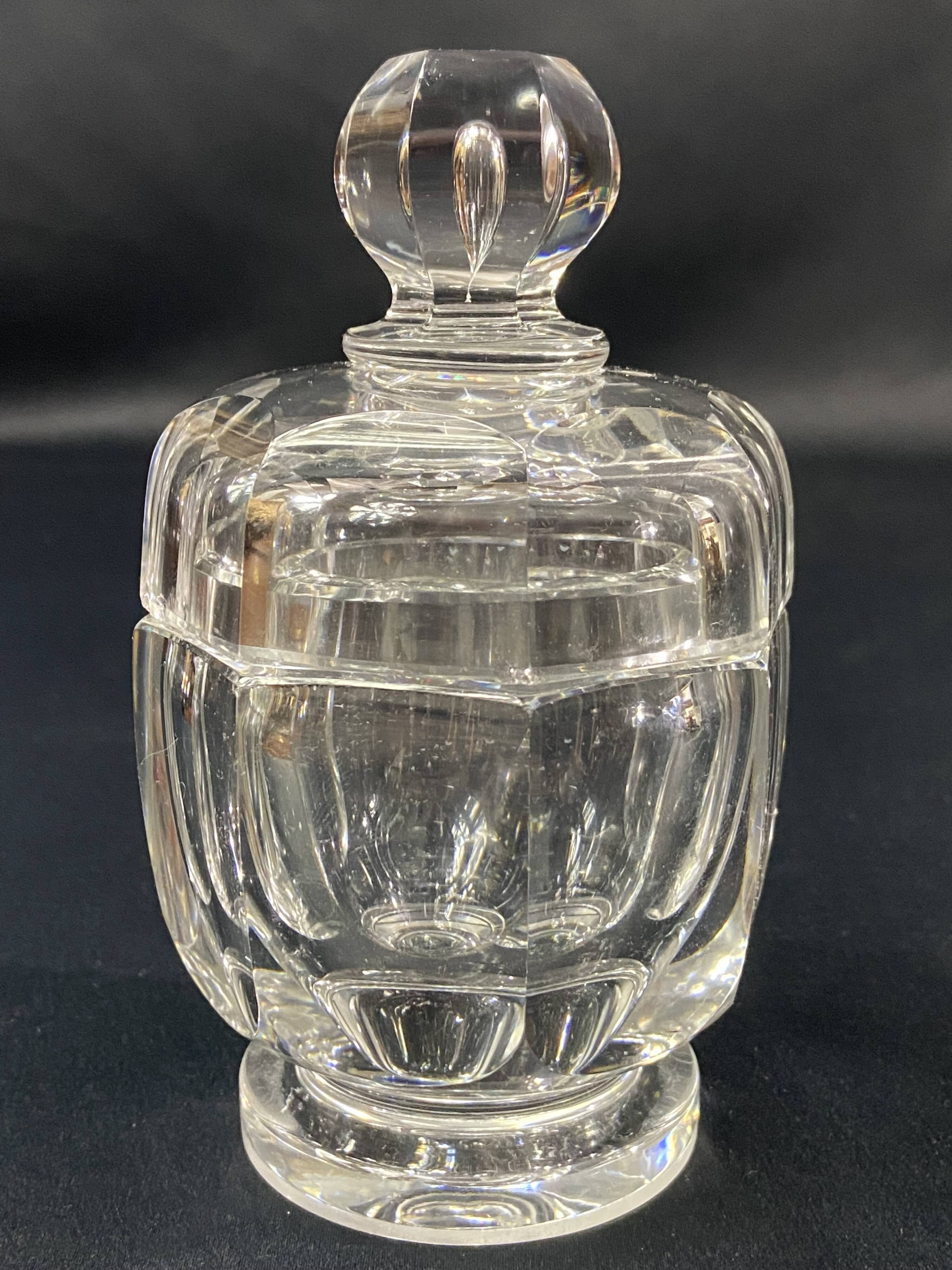 Baccarat crystal covered pot, Malmaison model