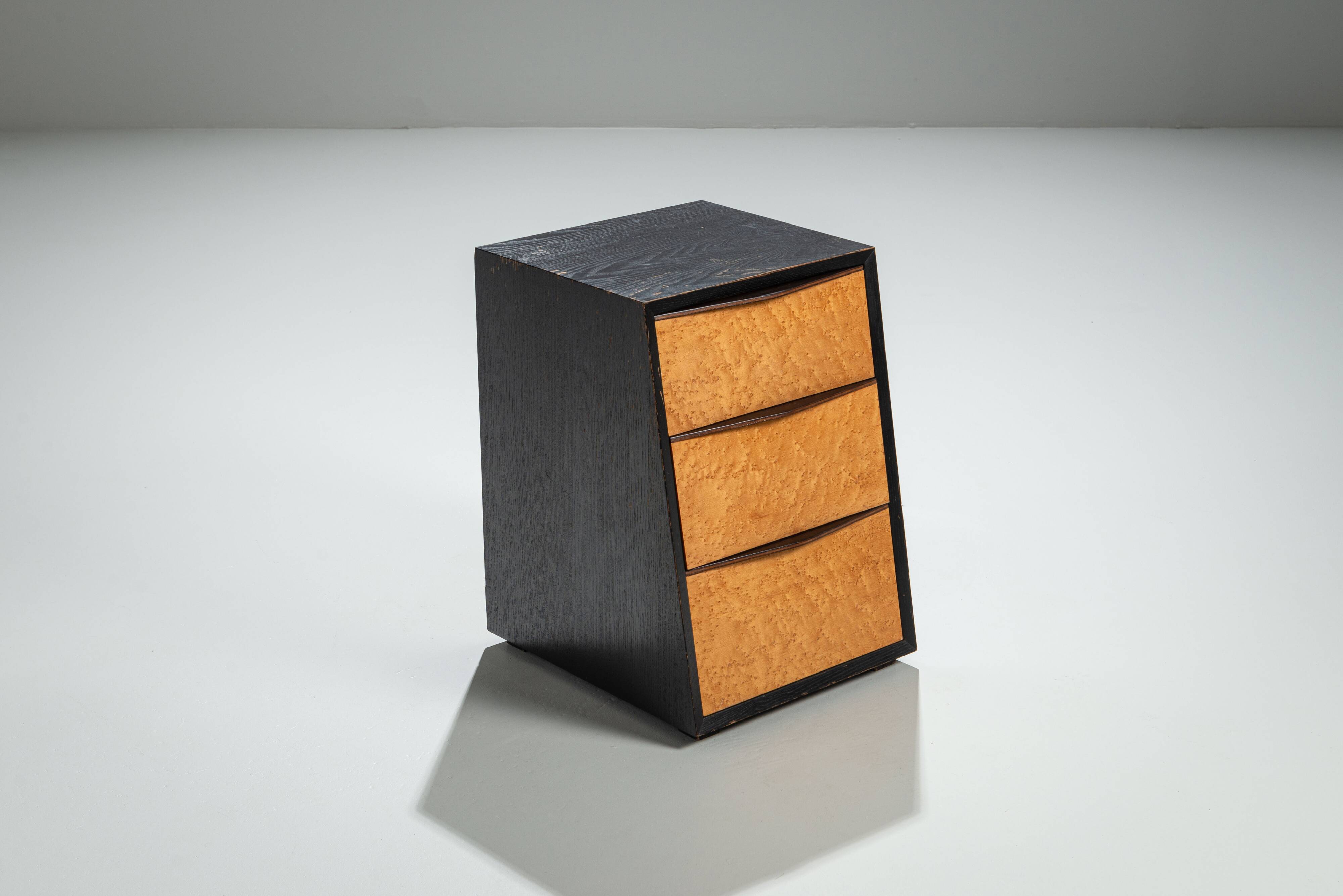 Architectural sloped chest of drawers