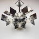 Vintage metal chandelier by Gaetano Sciolari, Italy, 1950s