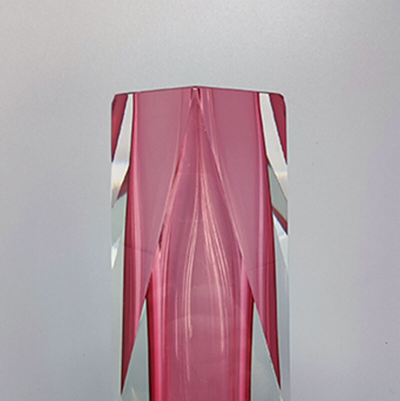1960s Pink Vase By Flavio Poli. Made in Italy