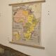 Old geography map school map 1960