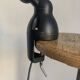 Lampe vintage 1980 Jielde 2 bras noire mat d'origine - 100 cm
