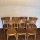 Suite de 7 chaises bistrot, editeur baumann - années 60