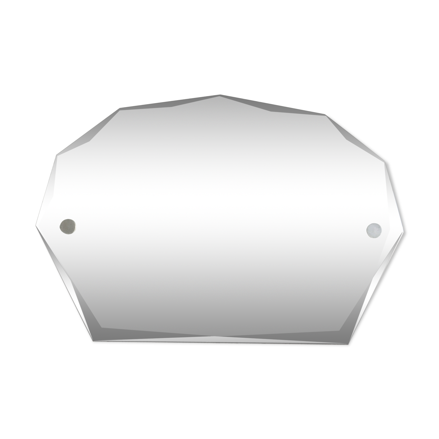 Bevelled octagonal mirror - 81 x 54