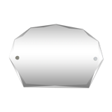 Bevelled octagonal mirror - 81 x 54