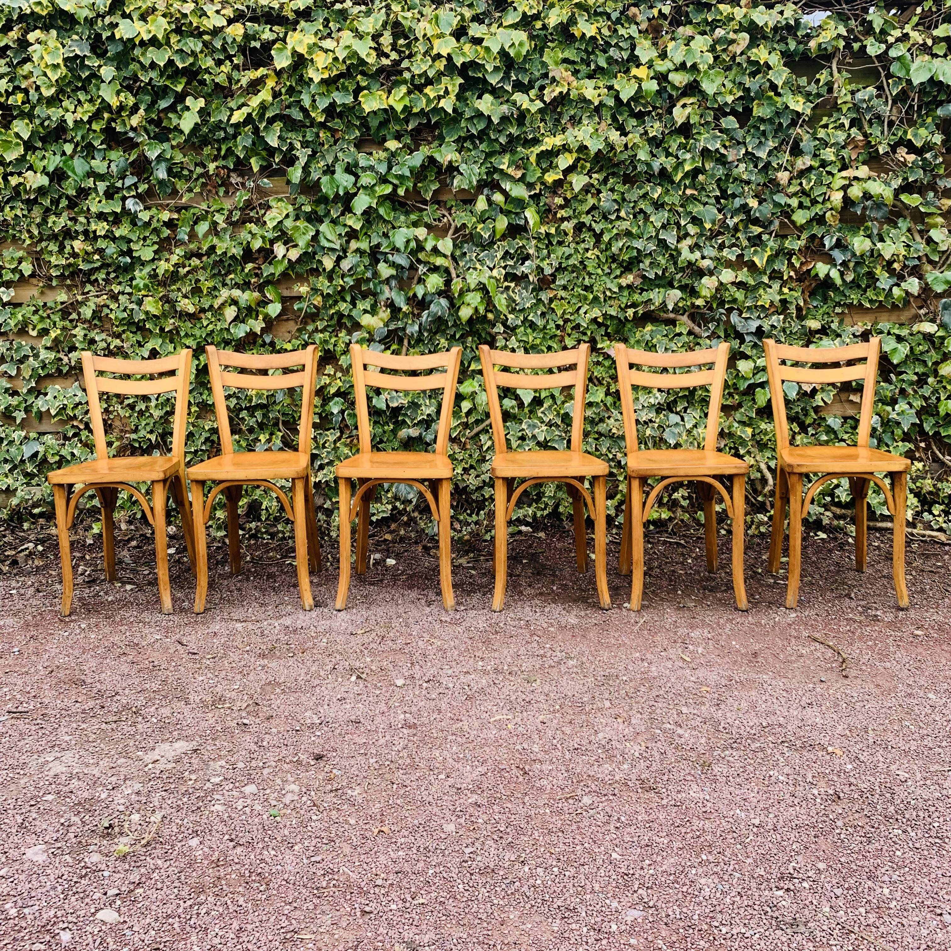 Set of 6 60s bistro chairs