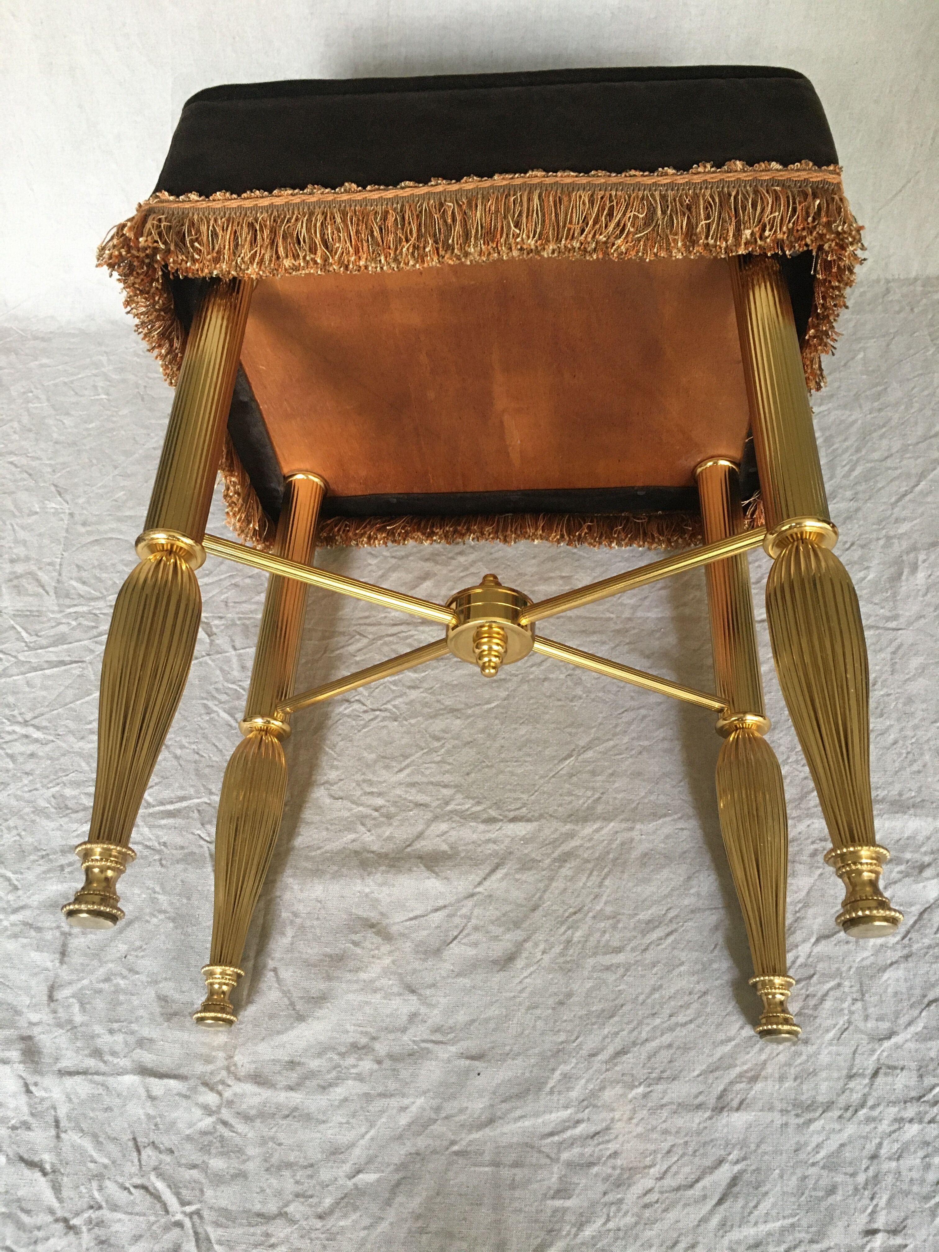 Brass tabouret of the 70s