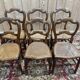 Set of 6 Louis-Philippe caned walnut chairs, 19th century.