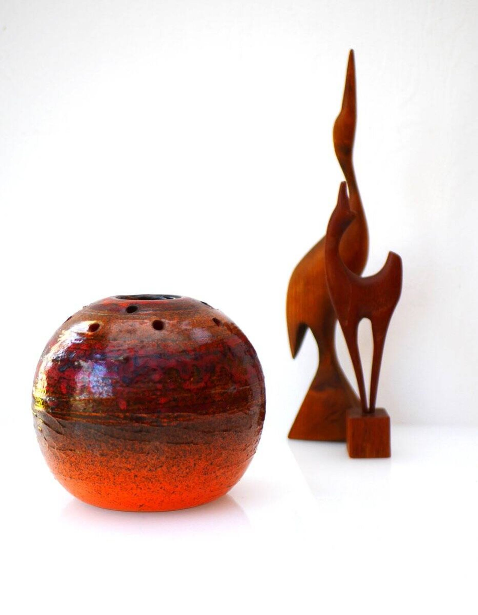 Vase en céramique d'art potier du milieu du siècle de Tilgmans