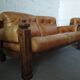 Brutalist leather lounge