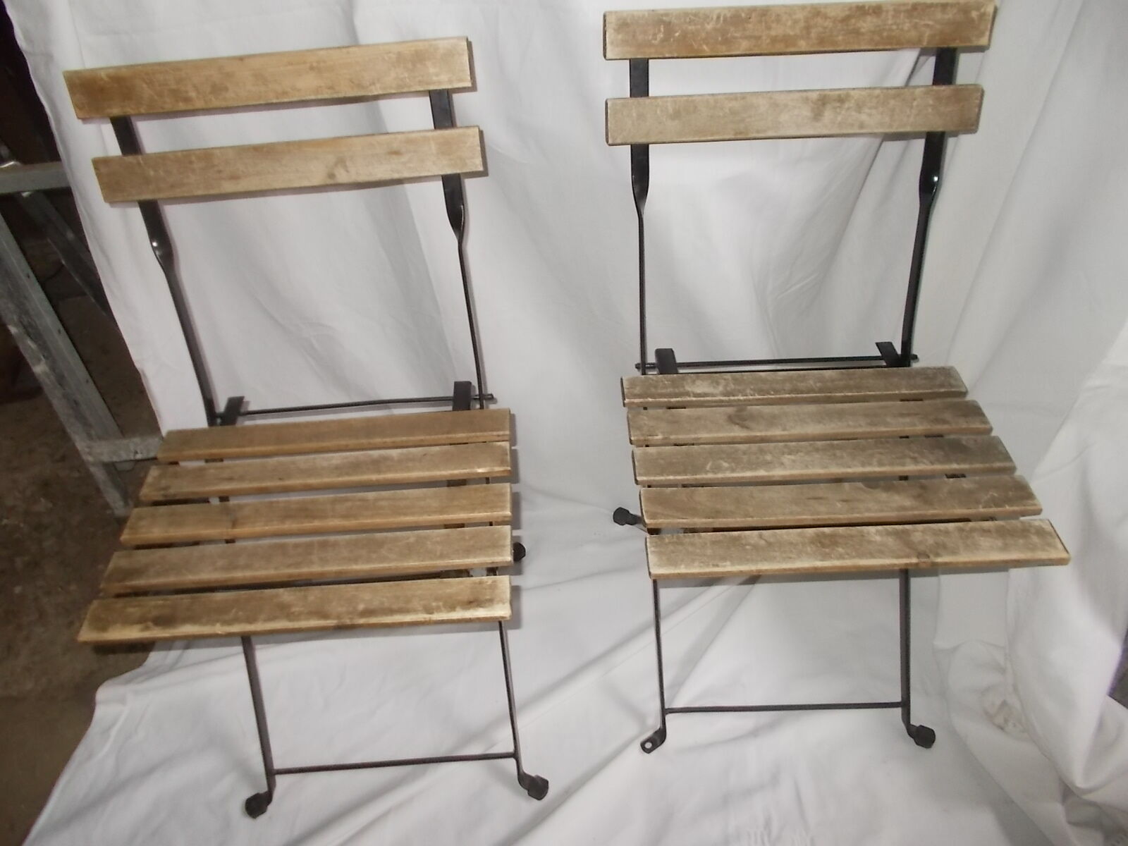 Old pair of folding garden chairs