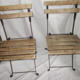 Old pair of folding garden chairs