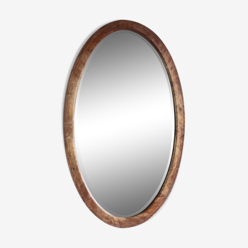 Old mirror beveled oval