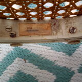 Lot of 4 bistro chairs in caned wood