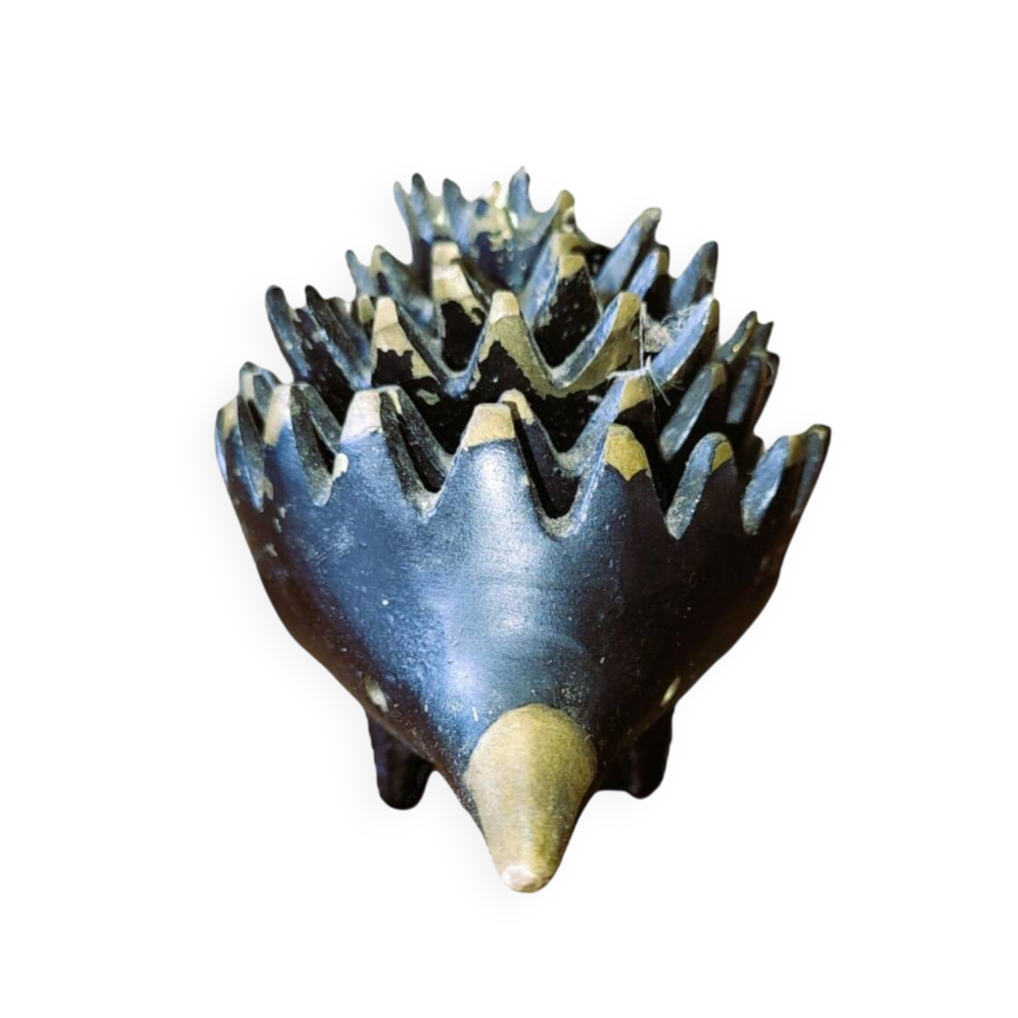 Set of 6 stackable bronze hedgehogs — Walter Bosse, 1920s