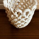 Woven earthenware pot