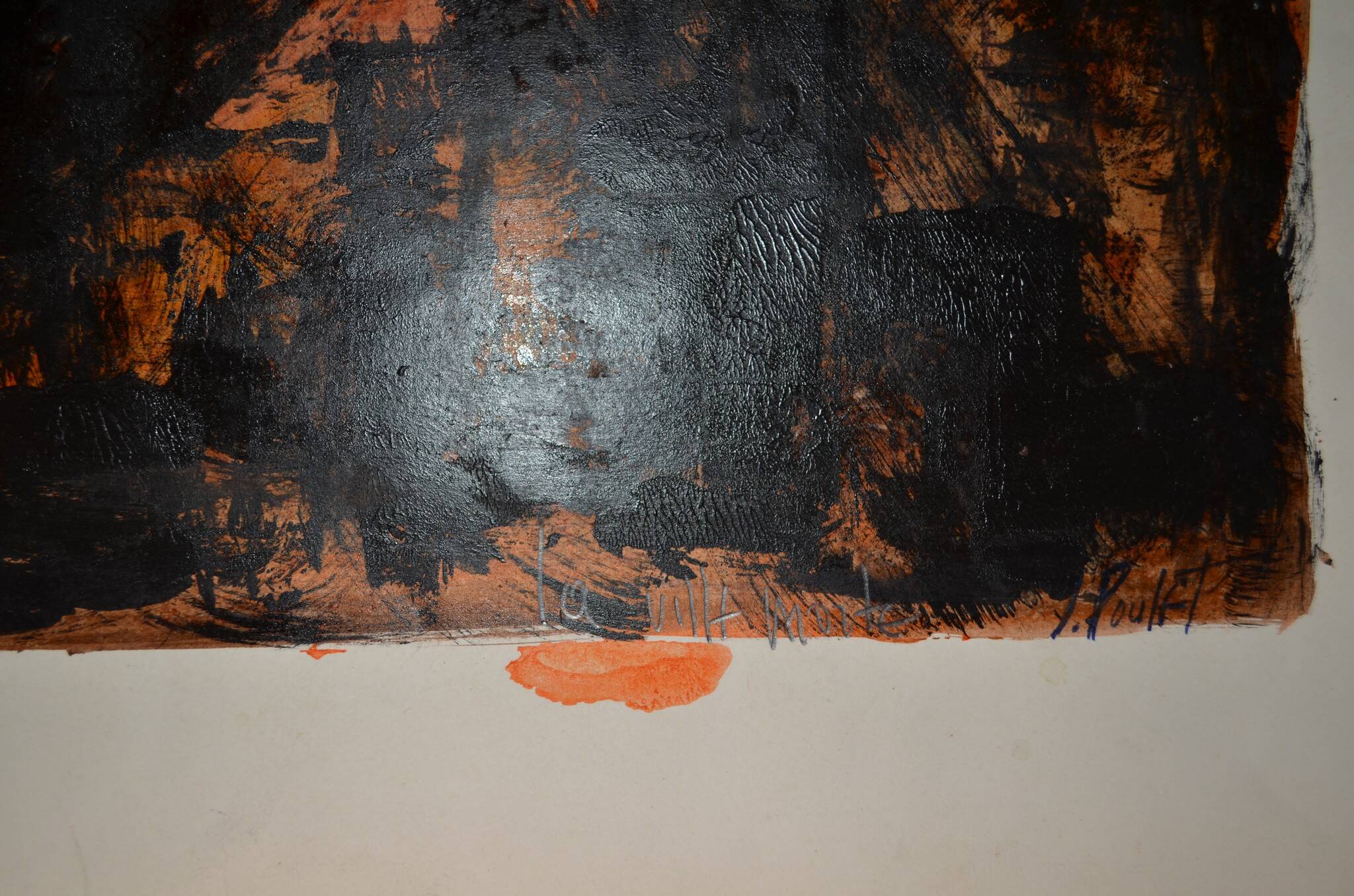 Jean Poulet (1926-2006) "the dead city" Oil on paper