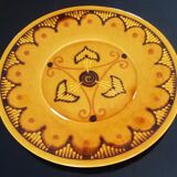 Plat en céramique, terre cuite vernissée signé Biot années 60/70