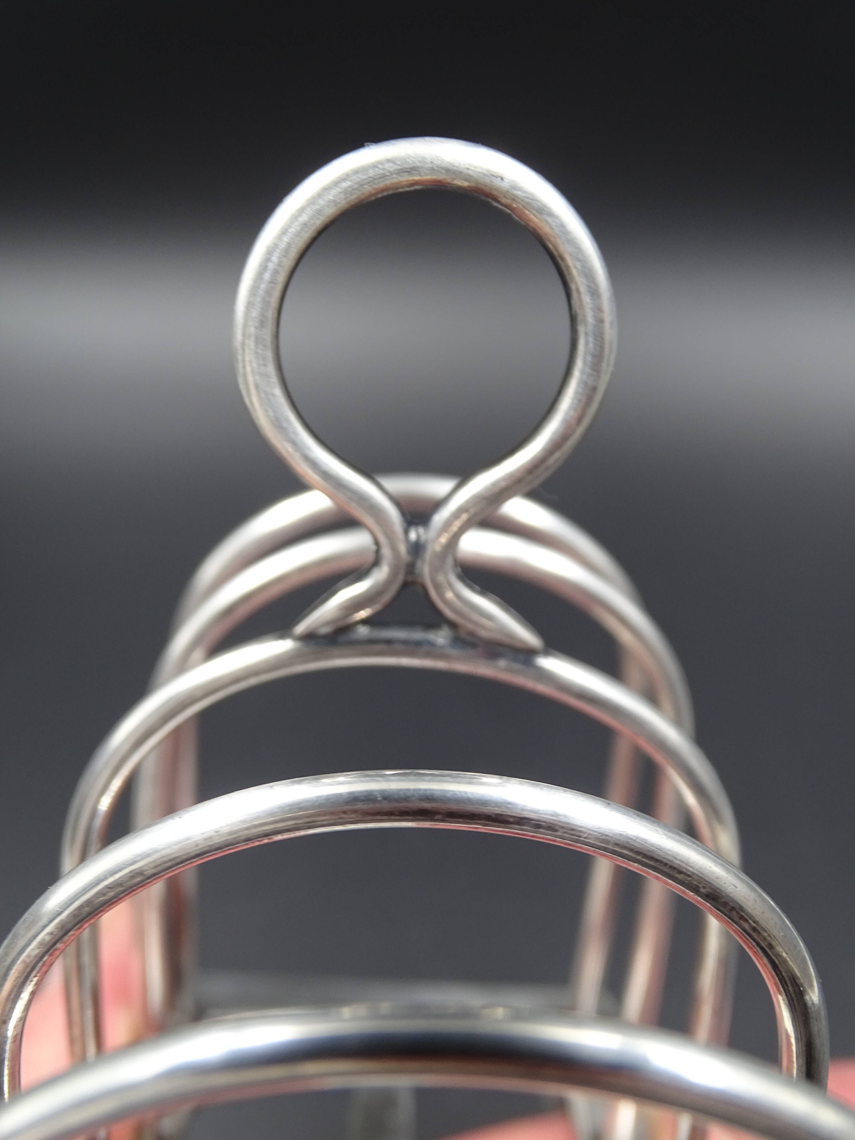 Silver metal toast carrier - circa 1940