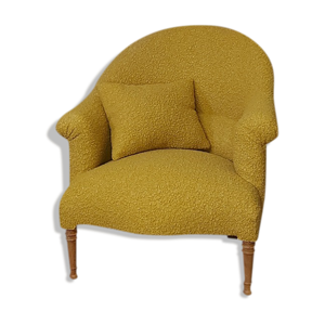 fauteuil crapaud moutarde