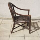 Fauteuil rotin vintage