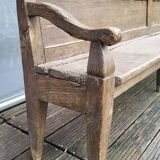 19th-century church pew, 245 cm long