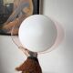 Pink glass wall lamp 1970s Gamma