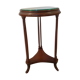 wooden console with mirrored tray